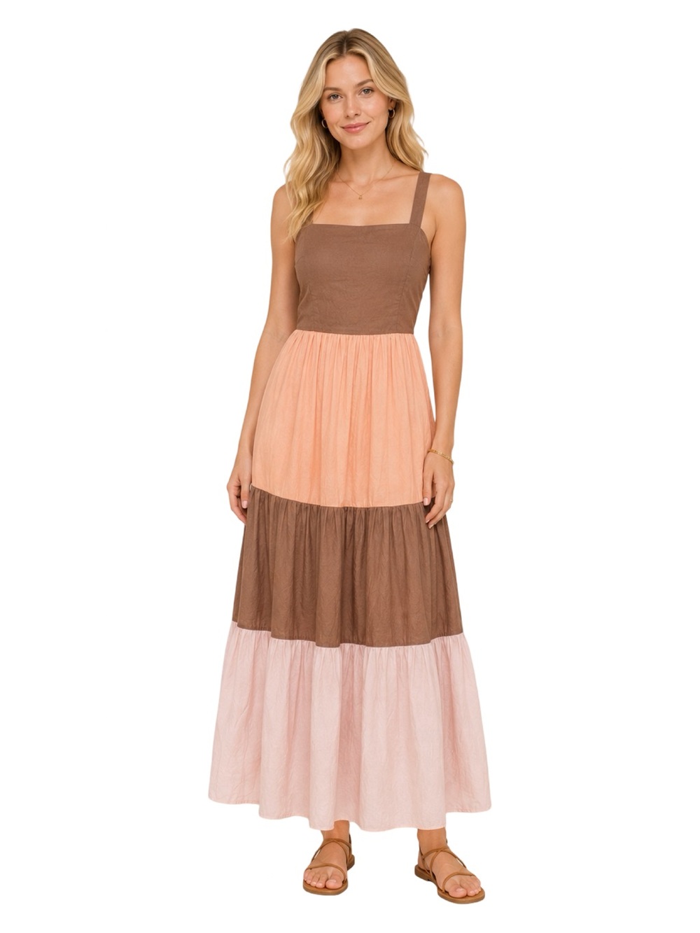 Holiday Design Carmello Dress - Terracotta / Cocoa / Pink Sorbet - Size XS